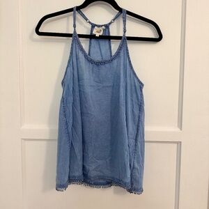 Anthropologie's Lilka Denim Racerback Tank - Medium
